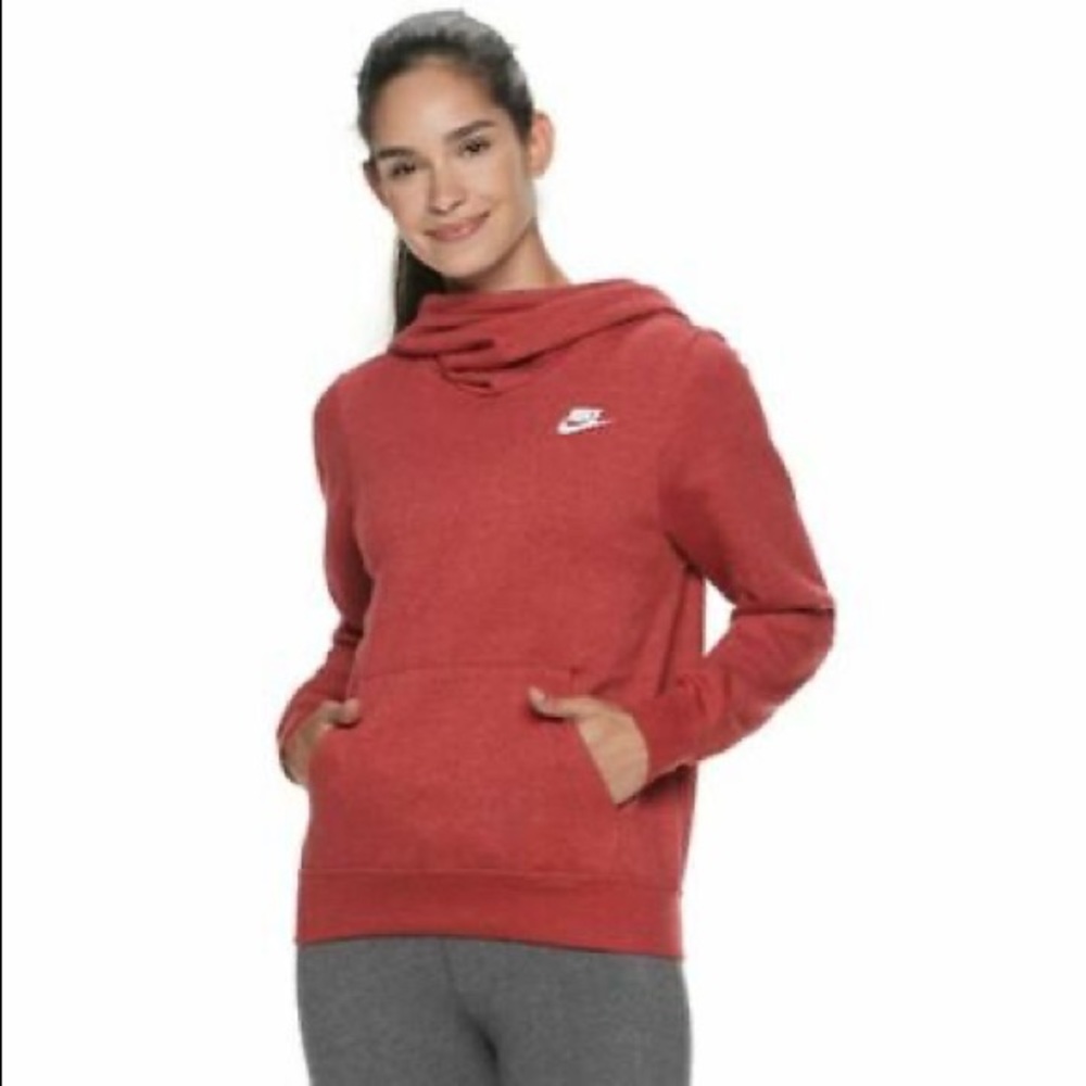RUST ORANGE Nike Cowl Neck Sweatshirt